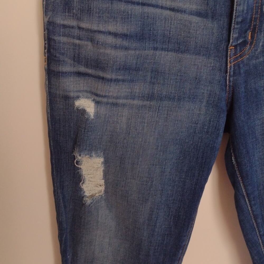 Current/Elliott Stiletto Niagara Destroy Distressed Denim Blue Skinny Jeans 30 - Picture 7 of 15